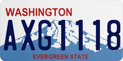 WA license plate AXG1118