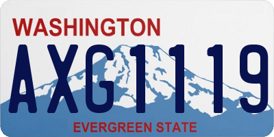 WA license plate AXG1119