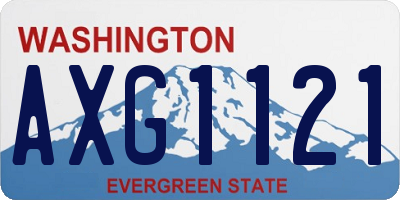 WA license plate AXG1121