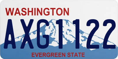 WA license plate AXG1122