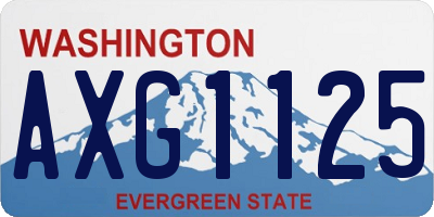 WA license plate AXG1125