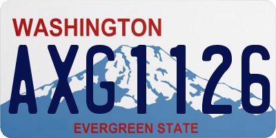 WA license plate AXG1126