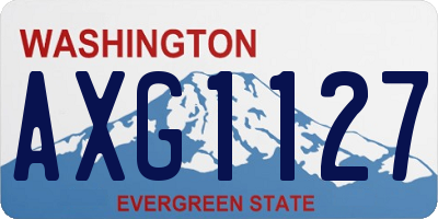 WA license plate AXG1127