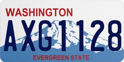 WA license plate AXG1128