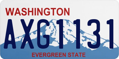 WA license plate AXG1131