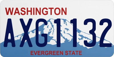 WA license plate AXG1132
