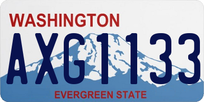 WA license plate AXG1133