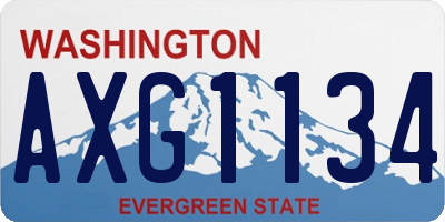 WA license plate AXG1134