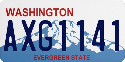 WA license plate AXG1141