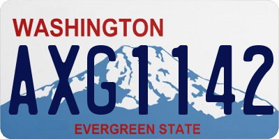 WA license plate AXG1142