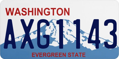 WA license plate AXG1143