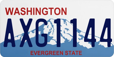 WA license plate AXG1144