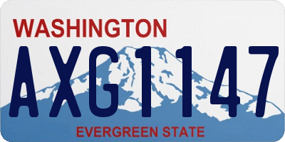 WA license plate AXG1147
