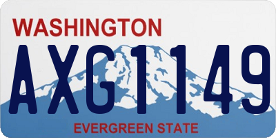 WA license plate AXG1149