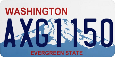 WA license plate AXG1150