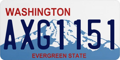 WA license plate AXG1151