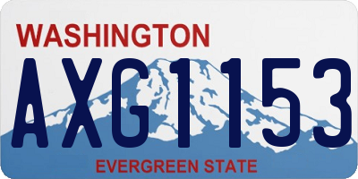 WA license plate AXG1153