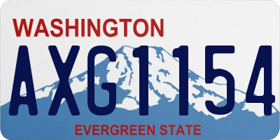 WA license plate AXG1154