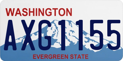 WA license plate AXG1155