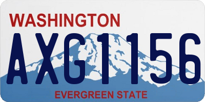 WA license plate AXG1156