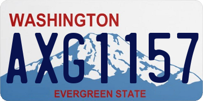 WA license plate AXG1157