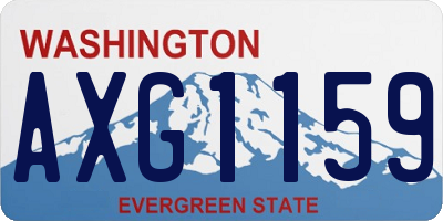 WA license plate AXG1159