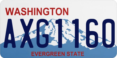 WA license plate AXG1160