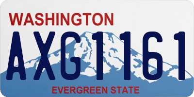 WA license plate AXG1161