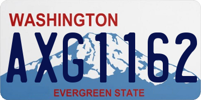WA license plate AXG1162