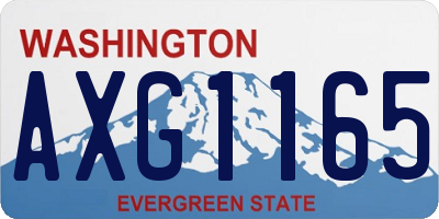 WA license plate AXG1165