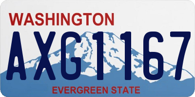 WA license plate AXG1167