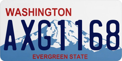 WA license plate AXG1168