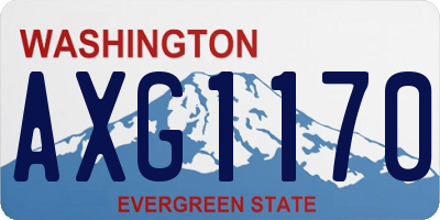 WA license plate AXG1170