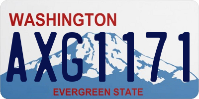 WA license plate AXG1171