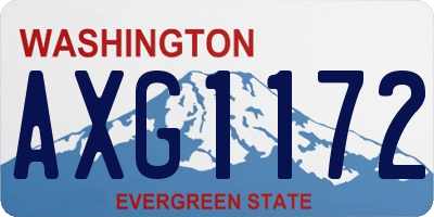 WA license plate AXG1172