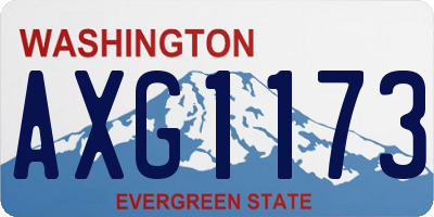 WA license plate AXG1173