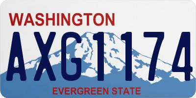 WA license plate AXG1174