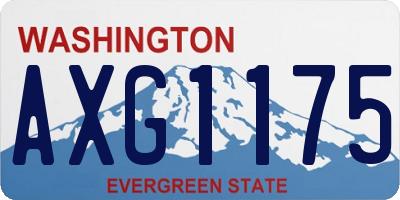 WA license plate AXG1175