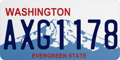 WA license plate AXG1178