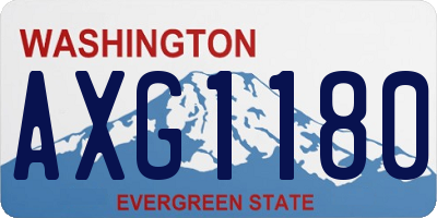 WA license plate AXG1180