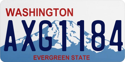 WA license plate AXG1184