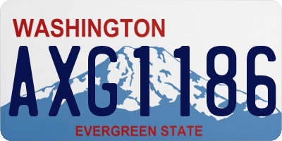 WA license plate AXG1186