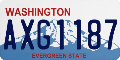 WA license plate AXG1187