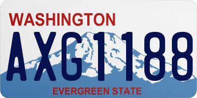 WA license plate AXG1188