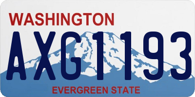 WA license plate AXG1193