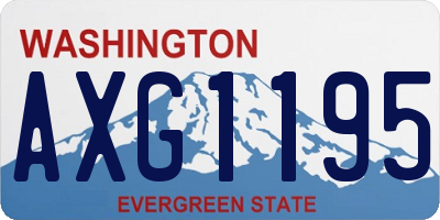 WA license plate AXG1195