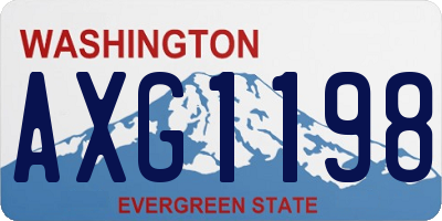 WA license plate AXG1198