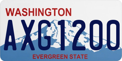 WA license plate AXG1200