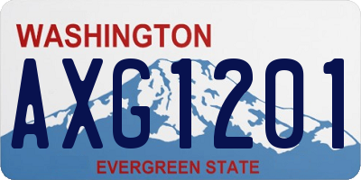WA license plate AXG1201