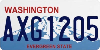 WA license plate AXG1205